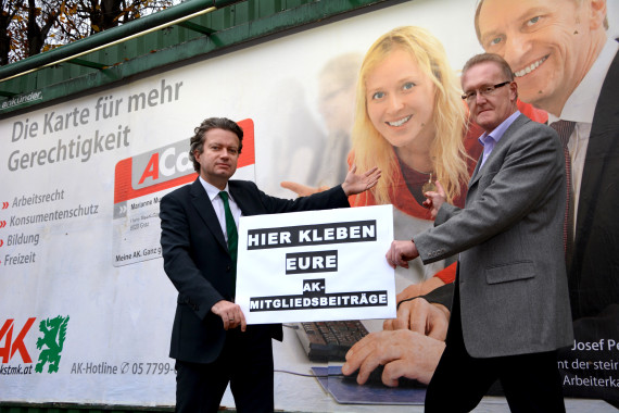 ÖAAB-Obmann KO Lang. Drexler und AK-Vizepräs. Gosch: "Unnötige AK-Kampagne kostet AK-Mitgliedern mindestens € 50.000 ,-."