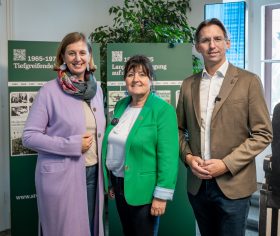 StS Barbara Eibinger-Miedl, LH-Stv. Manuela Khom und NAbg. Joachim Schnabel