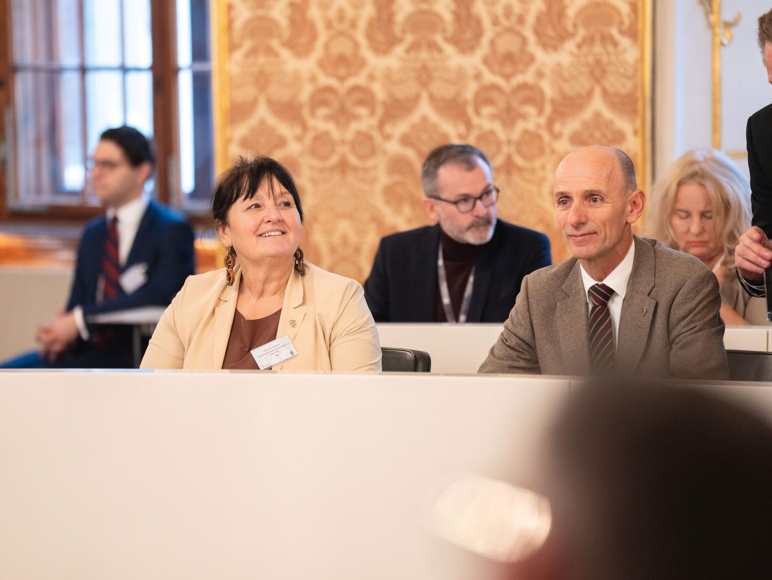 Landeshauptmann-Stv. Manuela Khom undLandeshauptmann-Stv. Manuela Khom und Wirtschaftslandesrat Willibald Ehrenhöfer © Landtagsklub der StVP Wirtschaftslandesrat Willibald Ehrenhöfer